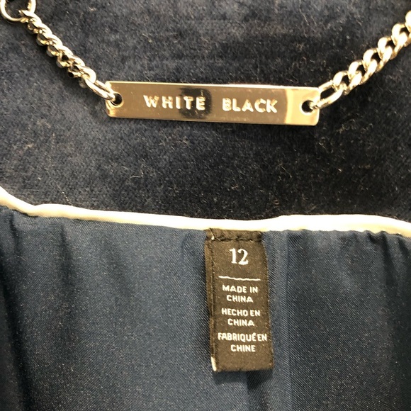 White House Black market teal blue velvet double breasted blazer - Picture 10 of 12